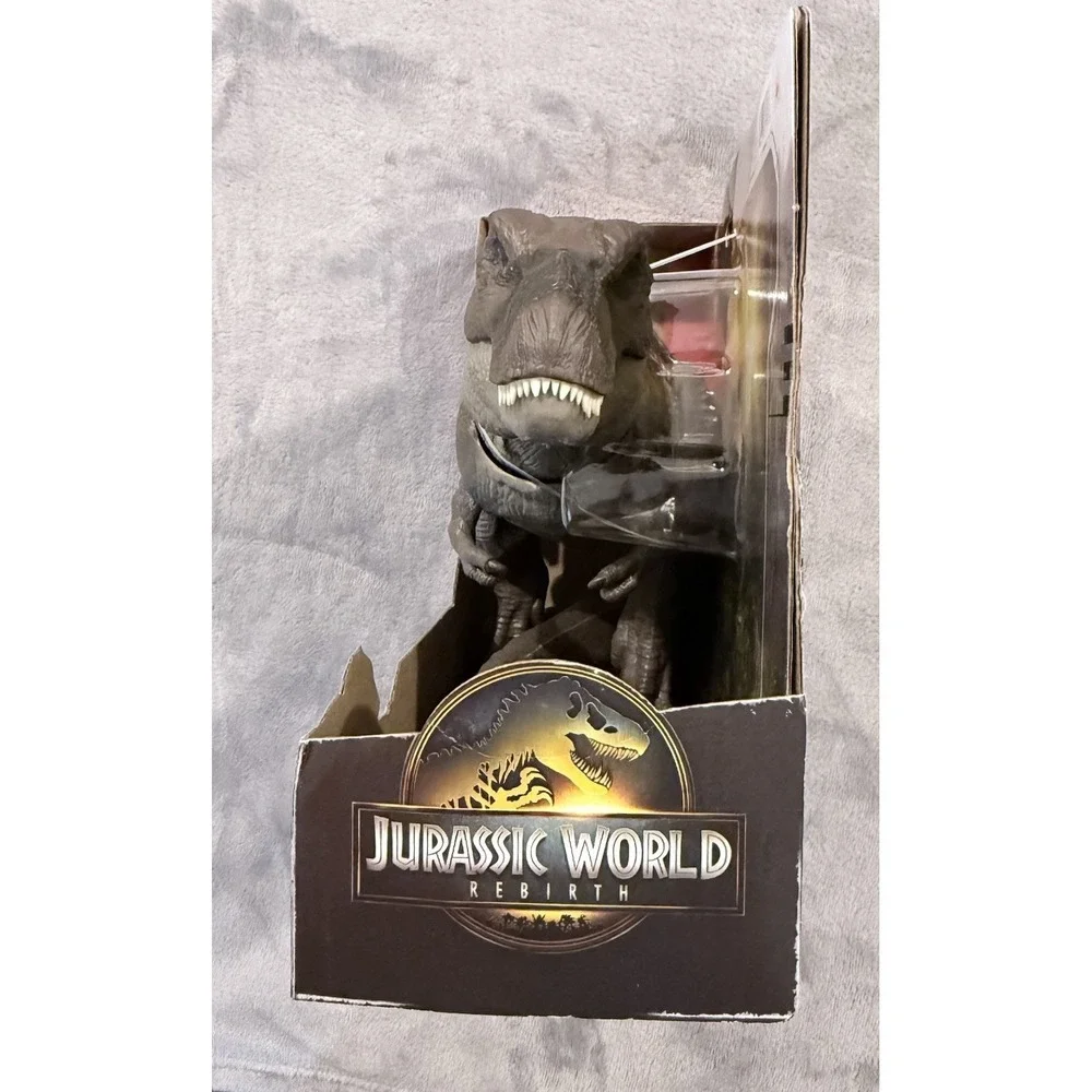 Jurassic World Rebirth Tyrannosaurus Rex Action Figure, Dinosaur Toy T-Rex Chomp